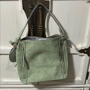 NYC Sage Green Shoulder Bag